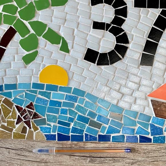 Número para Casa em Mosaico Coqueiro