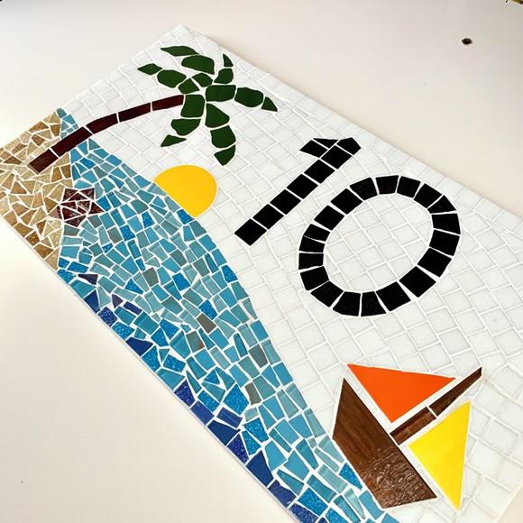 Número para Casa em Mosaico Coqueiro