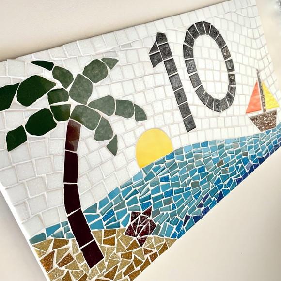 Número para Casa em Mosaico Coqueiro
