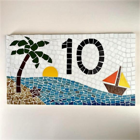 Número para Casa em Mosaico Coqueiro