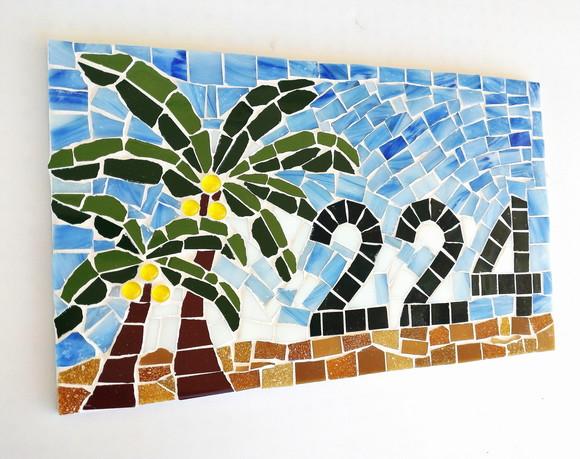 Número para Casa em Mosaico Coqueiro