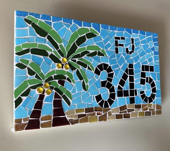 Número para Casa em Mosaico Coqueiro