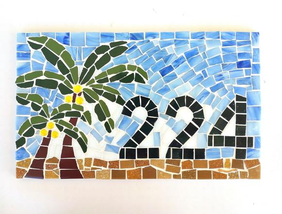 Número para Casa em Mosaico Coqueiro