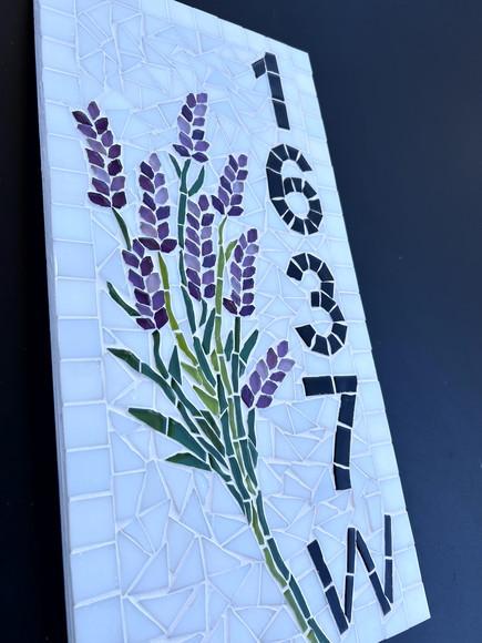 Número para Casa em Mosaico Lavanda
