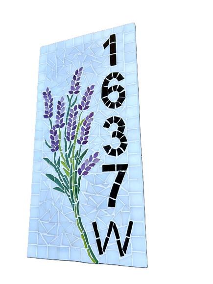 Número para Casa em Mosaico Lavanda