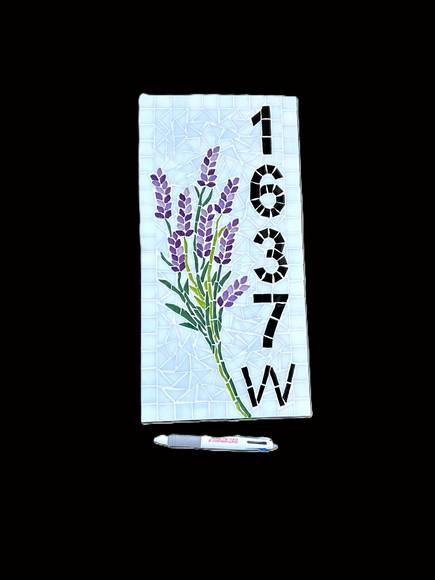 Número para Casa em Mosaico Lavanda