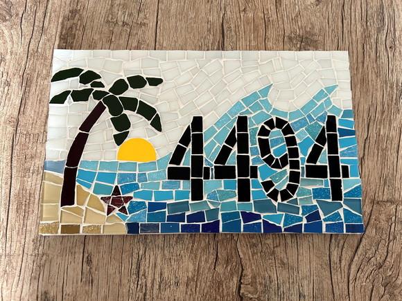 Número para Casa em Mosaico Mar