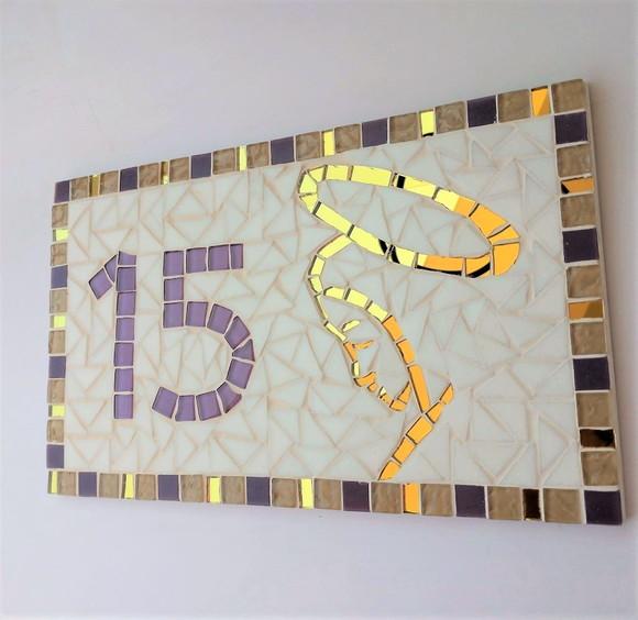 Número para Casa em Mosaico Nossa Senhora