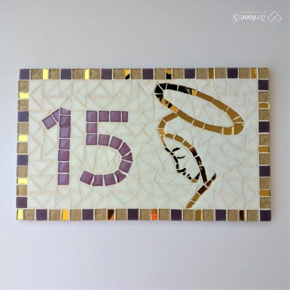 Número para Casa em Mosaico Nossa Senhora