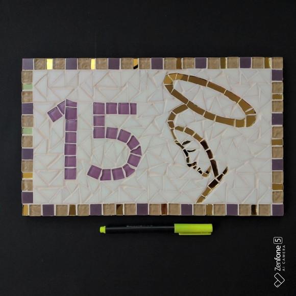 Número para Casa em Mosaico Nossa Senhora