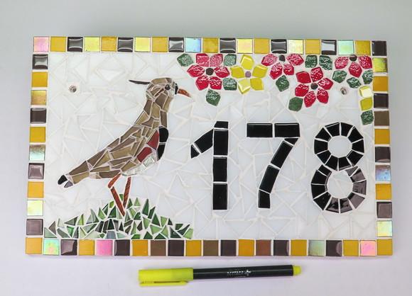 Número para Casa em Mosaico Quero Quero