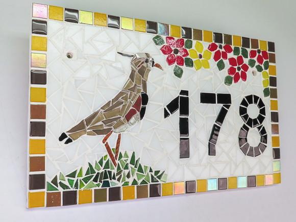 Número para Casa em Mosaico Quero Quero
