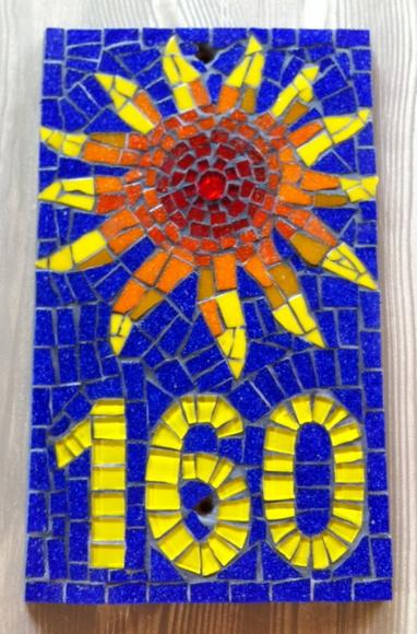 Número para Casa em Mosaico Sol