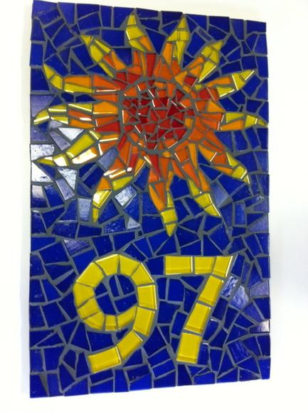 Número para Casa em Mosaico Sol