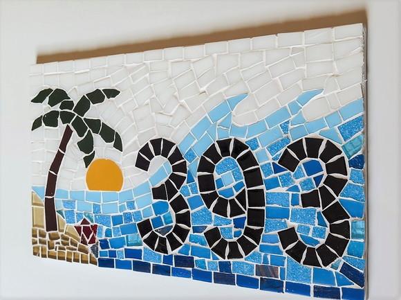 Número para Casa em Mosaico Sol e Praia