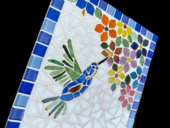 Número para Casa Mosaico Beija-flor