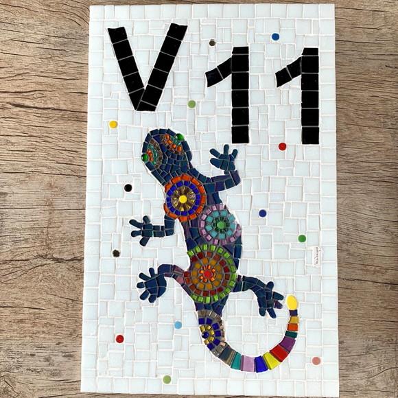 Número para Casa Mosaico Calango
