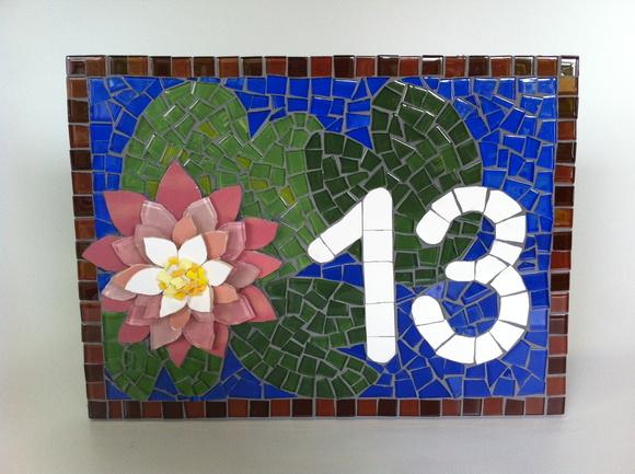 Número para Casa Mosaico Lótus