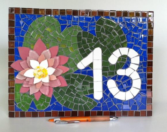 Número para Casa Mosaico Lótus