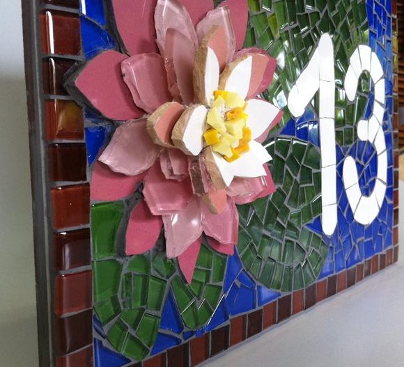 Número para Casa Mosaico Lótus