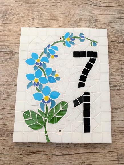 Número para Casa Mosaico Orquídea