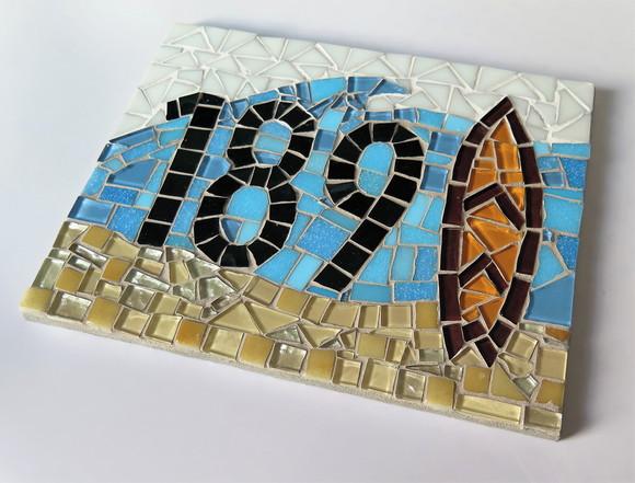 Número para Casa Mosaico Surf