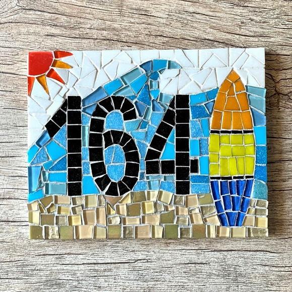 Número para Casa Mosaico Surf