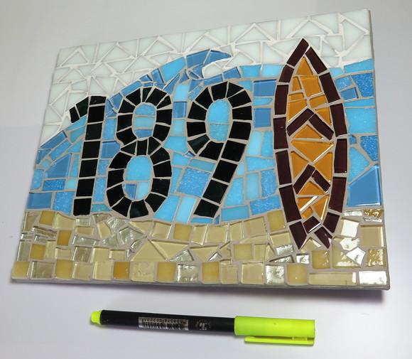 Número para Casa Mosaico Surf