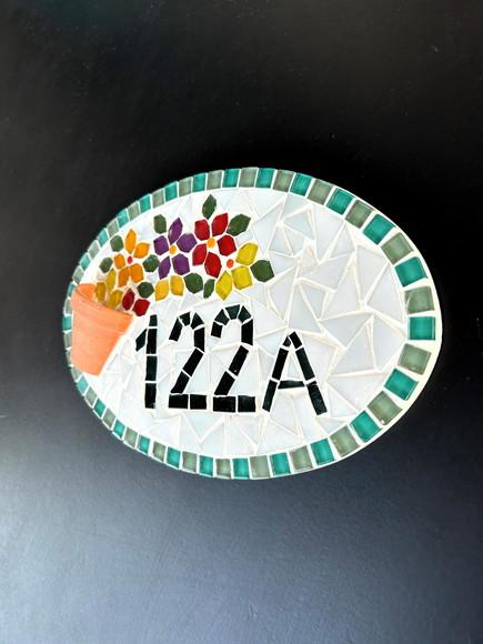 Numero para Porta de Apartamento Floral Vasinho