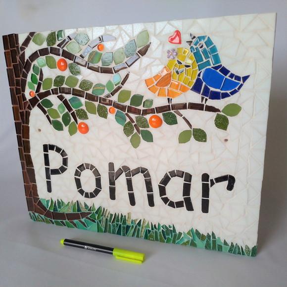 Placa em Mosaico pomar