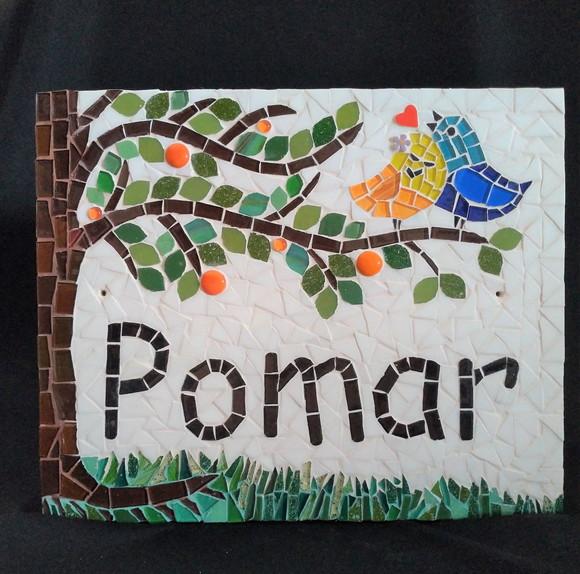 Placa em Mosaico pomar
