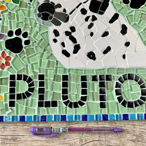 Placa em Mosaico Dog