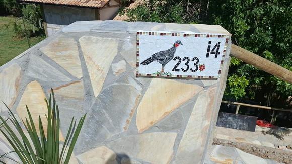 Placa em Mosaico Jacu