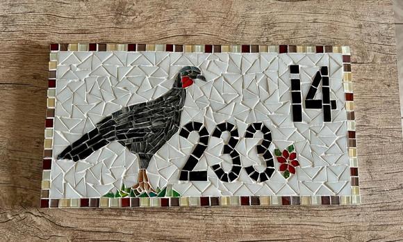 Placa em Mosaico Jacu