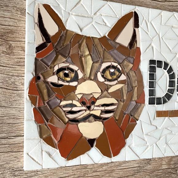 Placa em Mosaico Lince