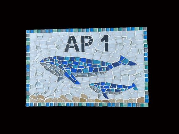 Placa em Mosaico Motivos Marinhos