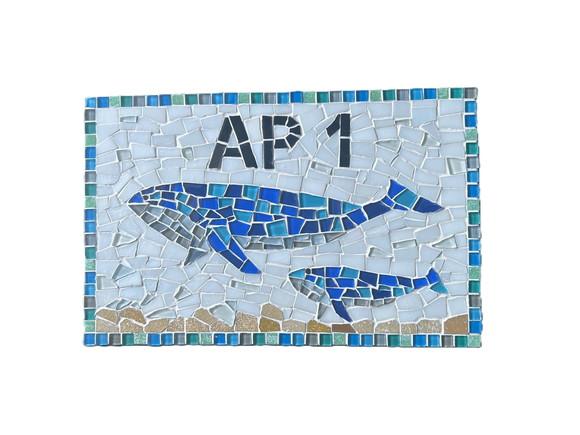 Placa em Mosaico Motivos Marinhos
