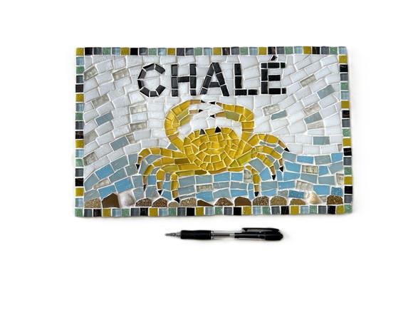 Placa em Mosaico Motivos Marinhos
