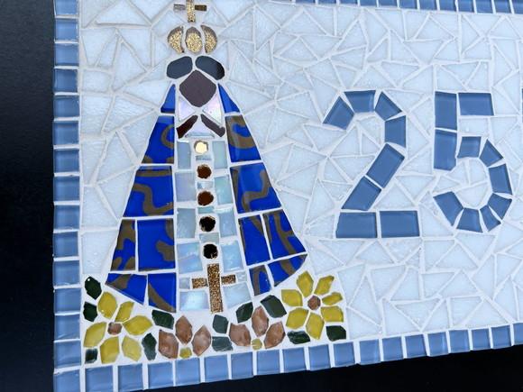 Placa em Mosaico Nossa Senhora Aparecida