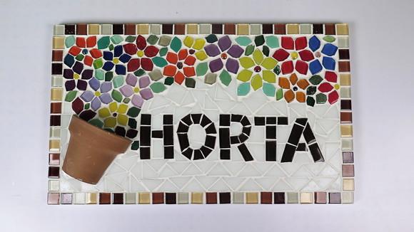 Placa em Mosaico para Horta