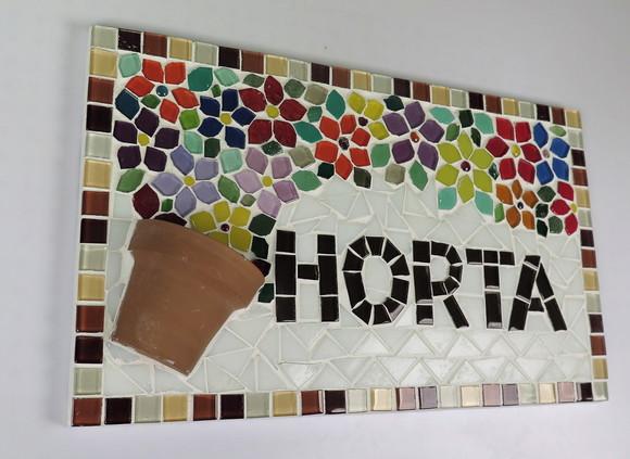 Placa em Mosaico para Horta