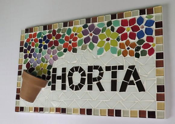 Placa em Mosaico para Horta