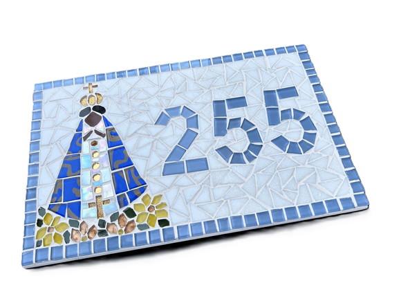 Placa em Mosaico Nossa Senhora Aparecida