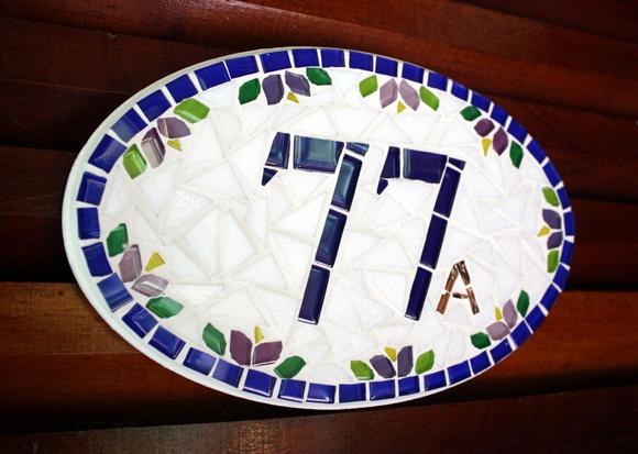 Placa para Apartamento em Mosaico
