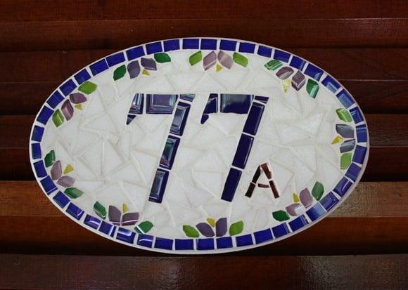 Placa para Apartamento em Mosaico
