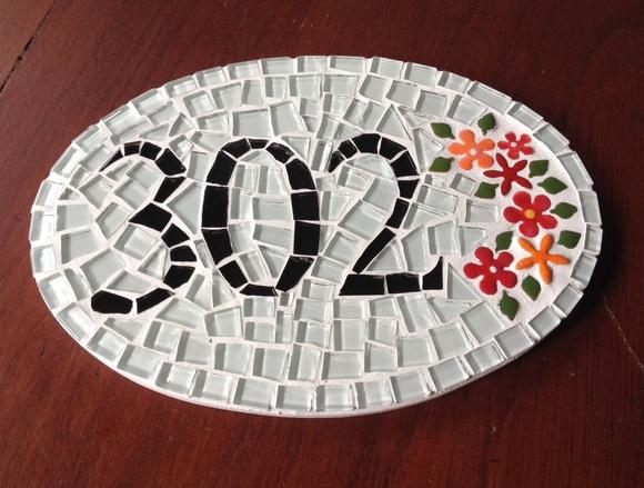 Placa para Apartamento em Mosaico