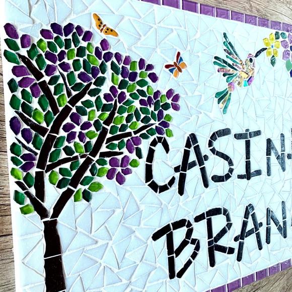 Placa Personalizada em Mosaico
