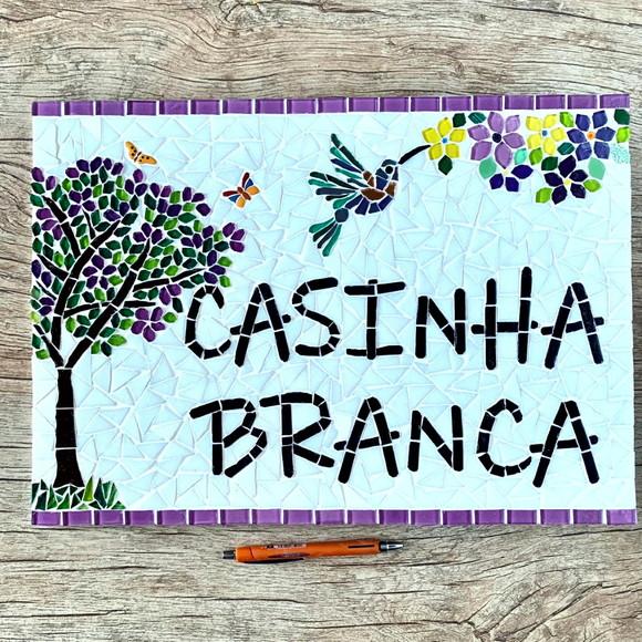 Placa Personalizada em Mosaico