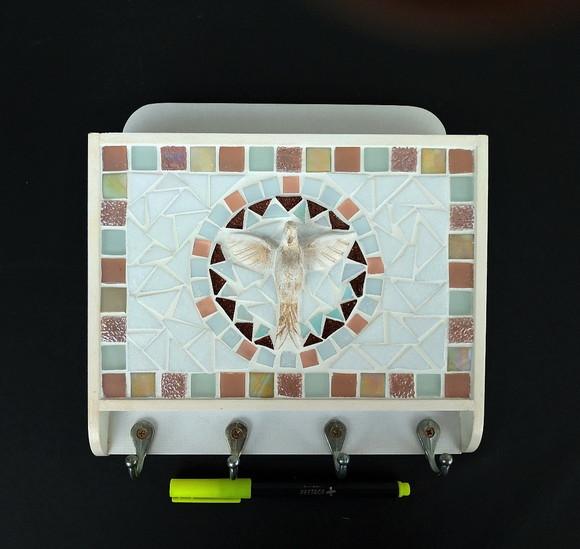 Porta Cartas e Chaves Mosaico Divino rosé