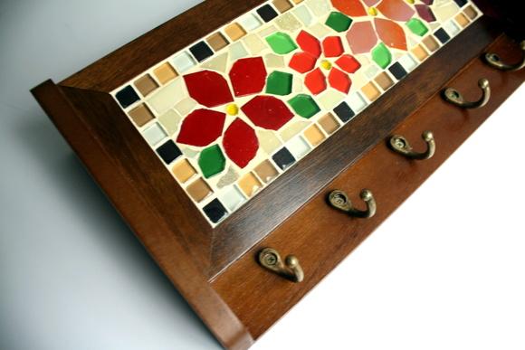 Porta Chaves Correspondência Floral Red